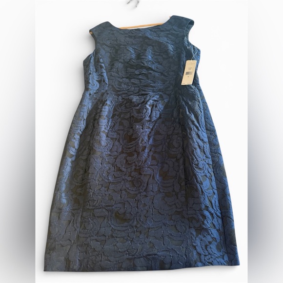NWT Lauren Ralph Lauren Midnight Blue and black Floral Dress Women’s Size: 14 - Picture 2 of 9